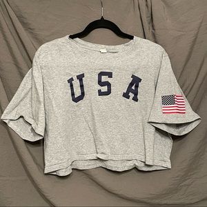 Cropped USA Tee
